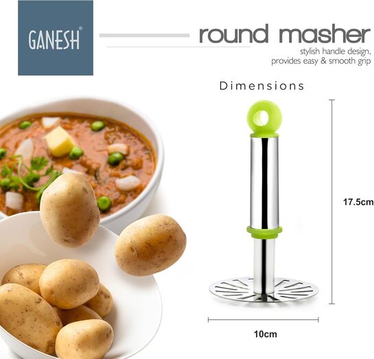[coupon for Prime] Ganesh brand vegetable masher with stainless steel handle