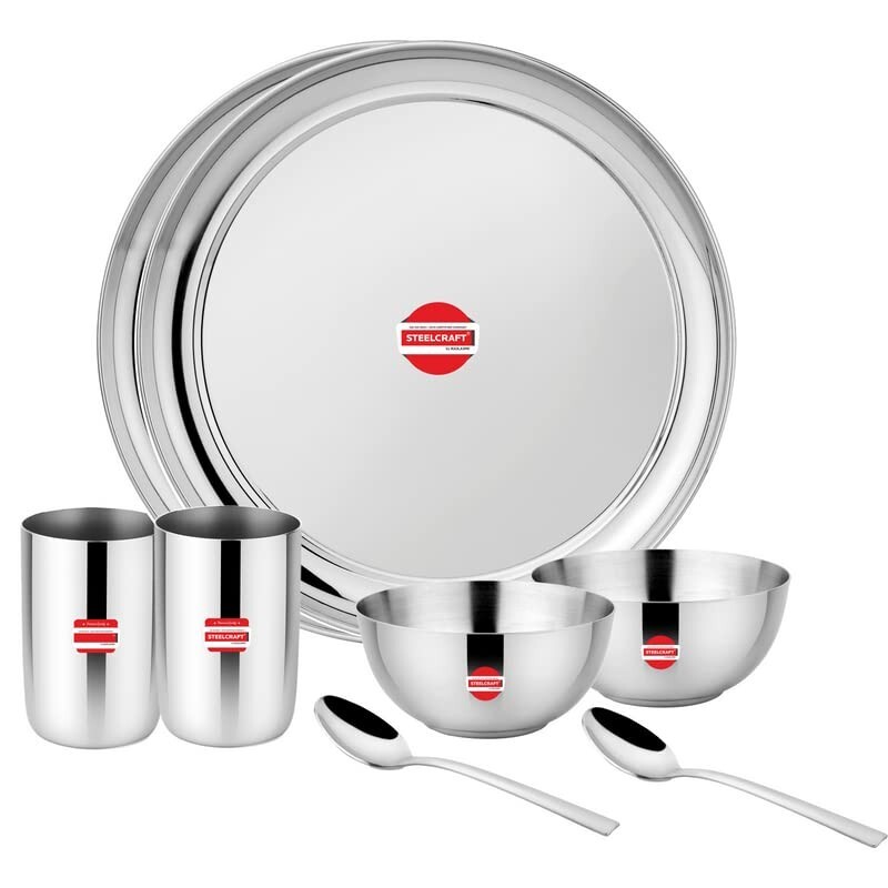 Steelcraft Premium Stainless Steel Dijon Dinner Set-8 PCS [28% Coupon]