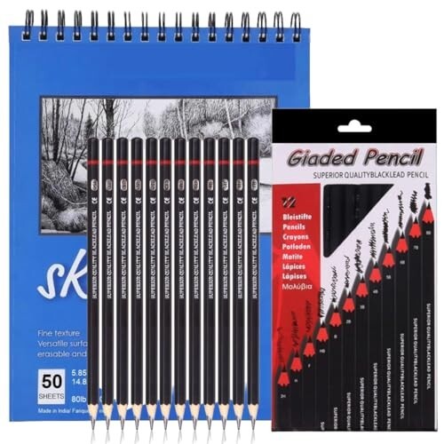 Corslet Set of 13 Drawing Kit 12 pc Drawing Pencils Set 