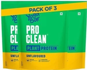 Yogabar Plant Protein Unflavoured  (1.5 kg, Unflavoured)