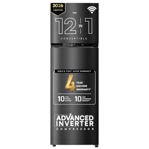 IFB 331L 3 Star 12-in-1 Convertible, Advanced Inverter Frost-Free Double Door Refrigerator (2026, IFBFF-383CYKSETU, Metal Black)