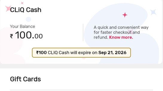 Tata Cliq free Cash credit 