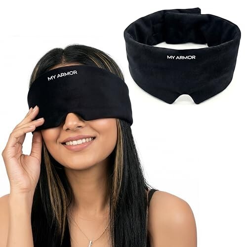 MY ARMOR Premium Eye Mask for Sleeping (Black) [Apply 50% Coupon]
