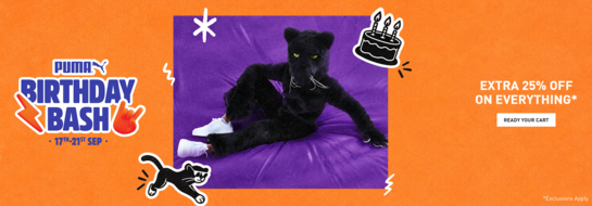 Puma Birthday Bash (17-21 Sept) Extra 25% on Everything