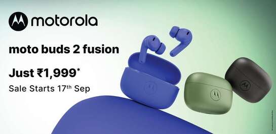 MOTOROLA Buds 2 Fusion with 55dB ANC,12.4mm Titanium Driver, 6 Mic ENC