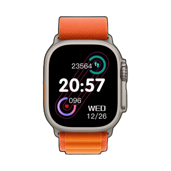 Instamart Nu Republic Creed Ultra Smart Watch, 2 Inches HD Display, 7 Days Battery Life, Water Resistant, Bluetooth Calling (Orange) on Instamart
