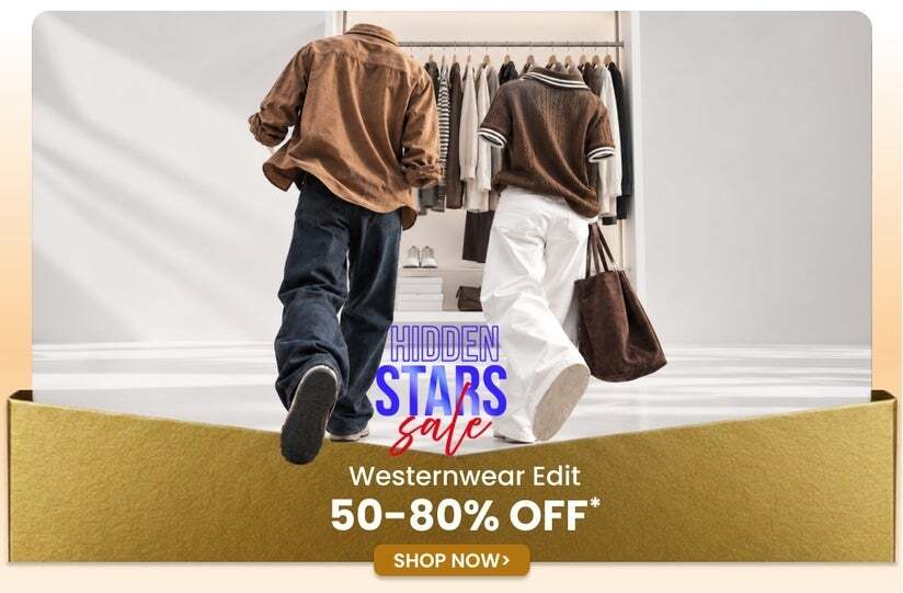 Ajio HIDDEN STARS sale Westernwear Edit upto 80% OFF