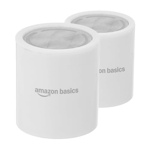 Amazon Basics Shower and Tap Filter Replacement Cartridge for Hard Water | 15-Stage Filtration Protects Hair and Skin | Cartridge Only | Pack of 2