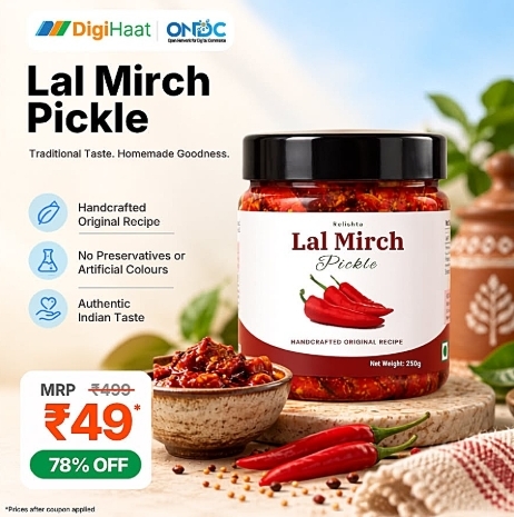 Relishta Lal Mirch Pickle 250 g Traditional Handmade Indian Achar