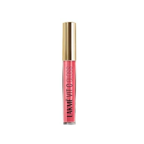 LAKMÉ LAKM LAKME SuperglowVIT C, Glossy Glass Shine Lip Gloss, PechyNudeC2, for Lustrous and Nourished Lips, with Vitamin C & E, High Formula, Reduces Fine Lines, Women | Red