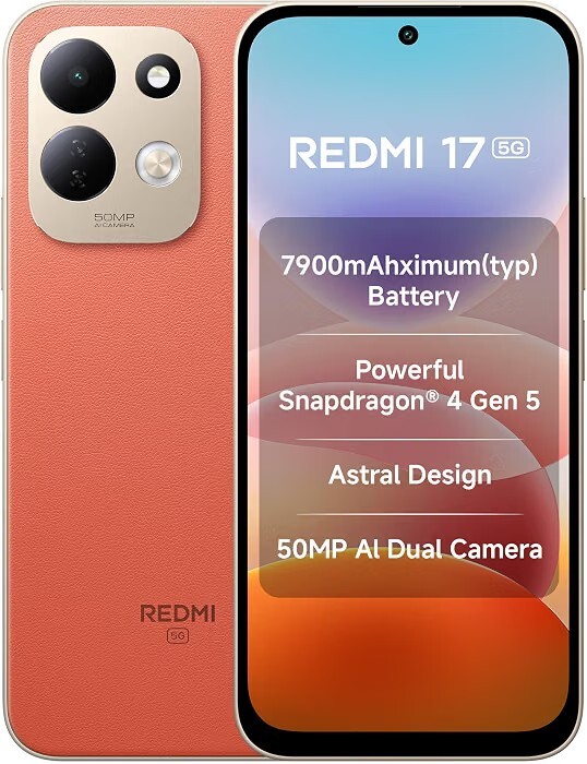 Redmi 17 5G (Eternal Orange, 6GB RAM, 128GB ROM) 