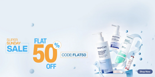Super Sunday Sale | Flat 50% Off
