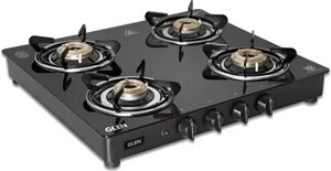 Glen Crystal LPG Gas Stove 4 Burner | 360 Revolving Nozzle|Glass ...more