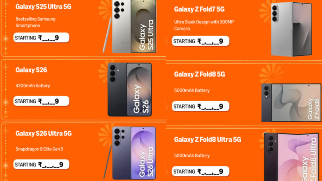 Samsung Smartphone Deals in Amazon Great Indian Festival Sale 2026 [ Upcoming Deals ]