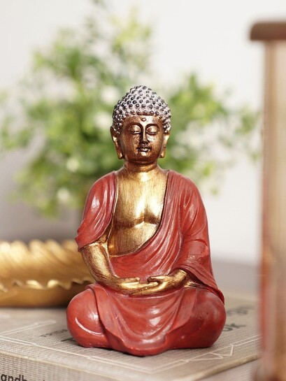 Pure Home And Living Meditating Buddha Decorative Showpiece for Home & Office