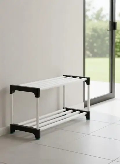 6-Tier Foldable Fabric & Metal Space Saver Shoe Rack