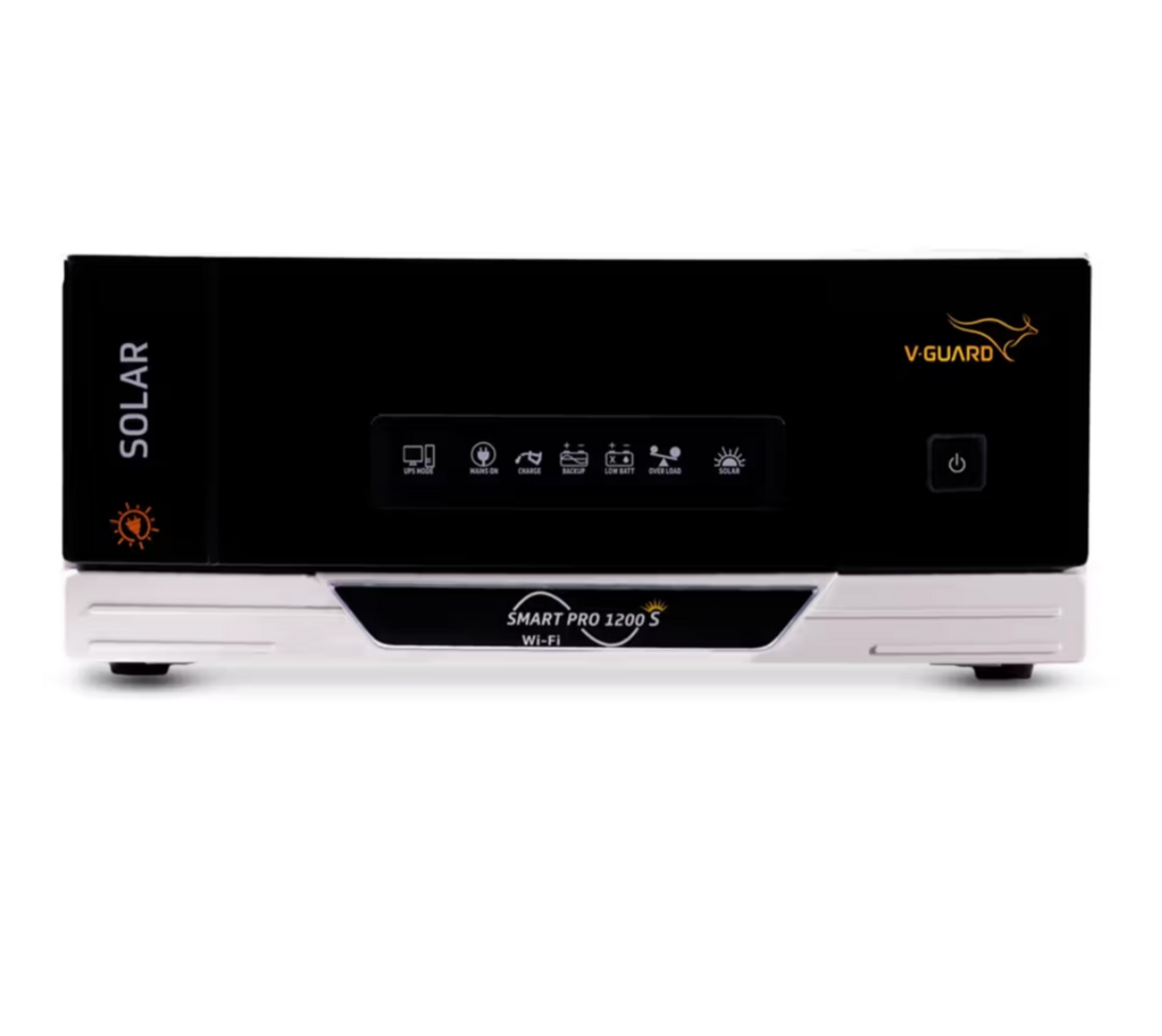 Zepto - V-Guard Smart Pro 1200 S Pure Sine Wave 1000Va Iot Solar Inverter For Home, Office & Shops