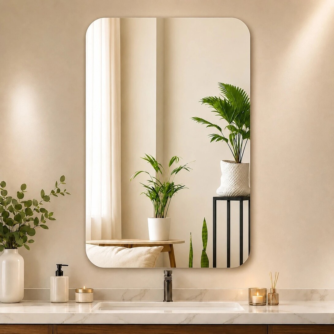 LUPPRA 12 × 18 in Frameless Wall Mirror Bathroom Mirror (Rectangl...more
