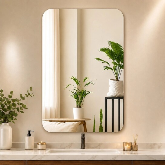 LUPPRA 12 × 18 in Frameless Wall Mirror Bathroom Mirror (Rectangl...more