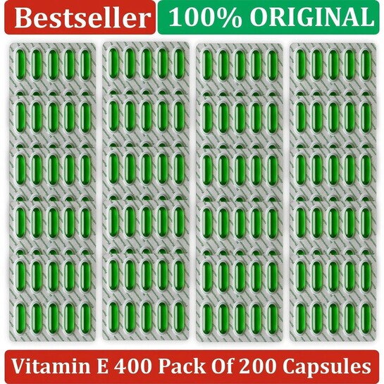 PHARMAZAIN Vitamin E Capsules | Daily Softgel Supplement for Skin...more