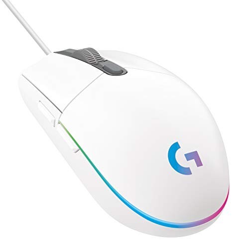 Logitech G102 Light Sync Gaming Mouse, White