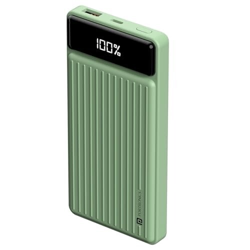 Portronics Luxcell B 10K 10000 mAh 22.5W Fast Charging Power Bank, Ultra Slim Power Bank (Green)