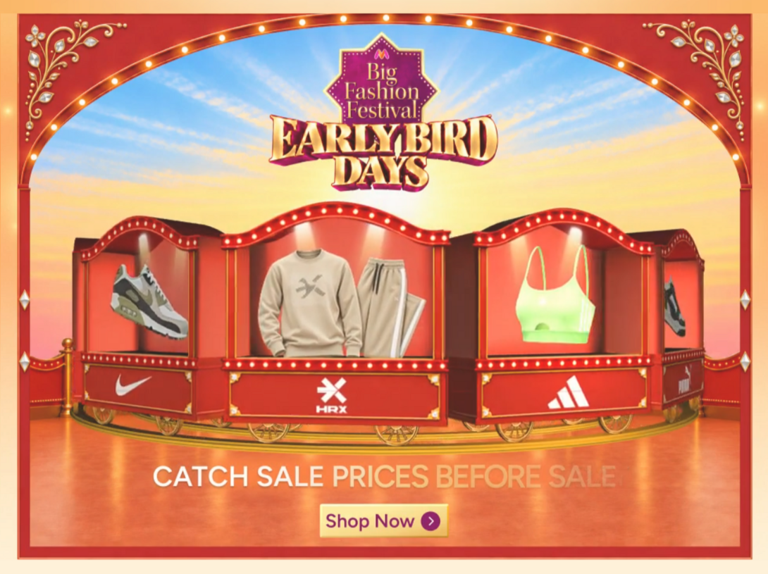Myntra Big Fashion Festival Early Bird Days upto 90% off