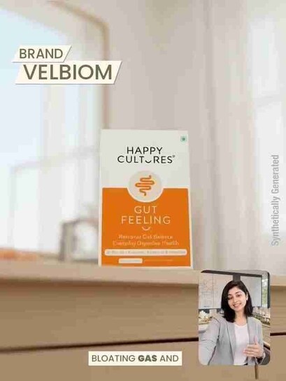 Happy Cultures Gut FeelingDaily Probiotic&Prebiotic SupplementDigestive Health Unflavoured Capsules (30 No)