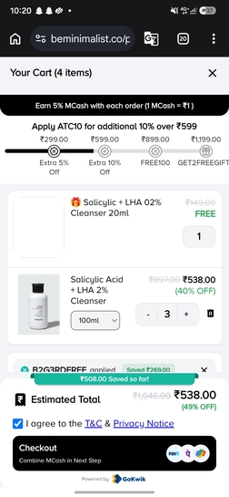 [Minimalist App] Brand Face Wash at Effective ₹179 Each (Buy 2 Get 1 Free Stack) — Retails at ₹299