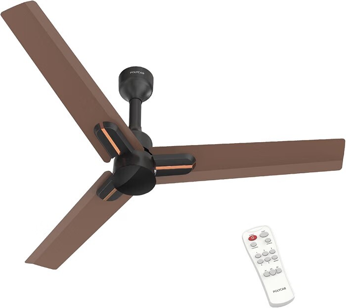 Polycab Wizzy Neo 1200mm 5-Star BLDC, Remote Ceiling fan
