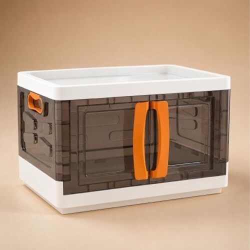 Lifelong Foldable Storage Box with Top Opening & Front Double Door Design | Stackable Multipurpose Organizer for Clothes, Blankets, Bedding, Toys & Books | Ideal for Wardrobe, Closet, Bedroom