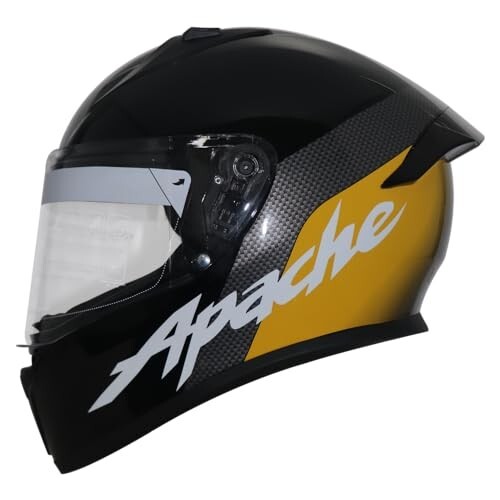 TVS Racing Apache Themed Full face Helmet Black & Yellow