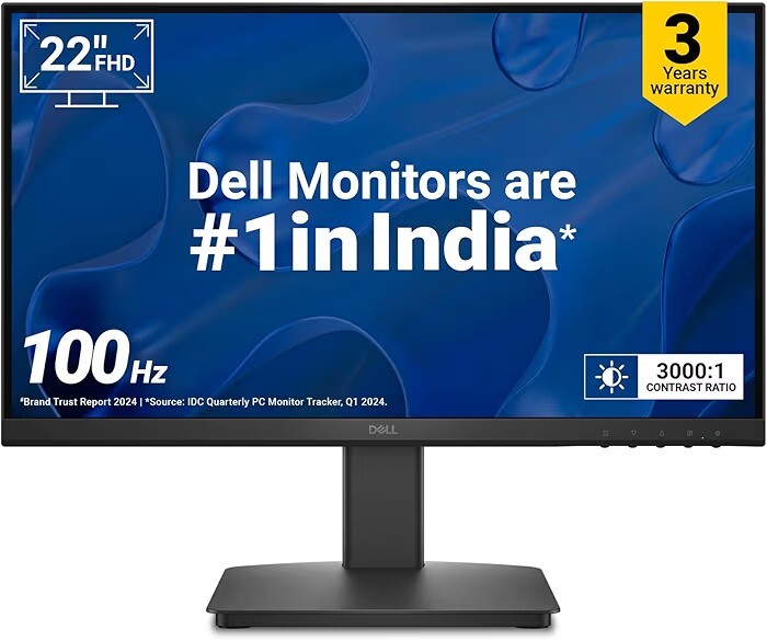 Dell SE2225HM 21.5"/54.6cm FHD, 100Hz Refresh, VA Panel, 5ms Response, Tilt Adjust