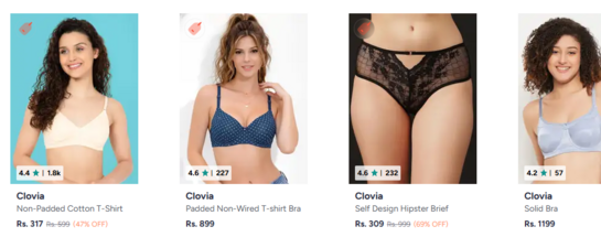 Clovia - Buy Lingerie from Clovia Store Online in India | Myntra