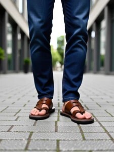 PANZIK Men Brown Sandals