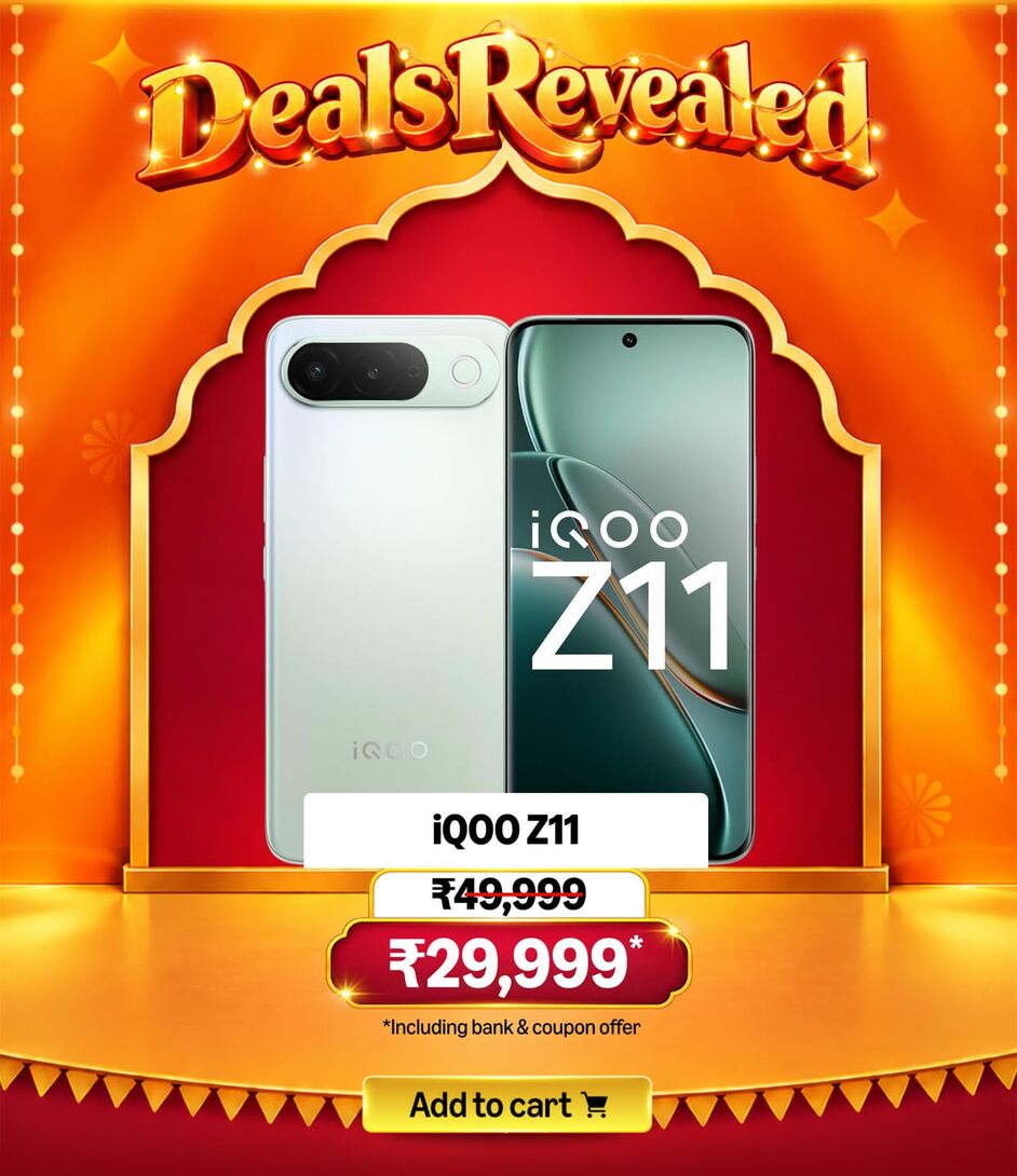 (Upcoming) iQOO Z11 5G (Aurora Green, 8GB RAM, 128GB Storage) | India's 1st MediaTek Dimensity 7500 Turbo Processor
