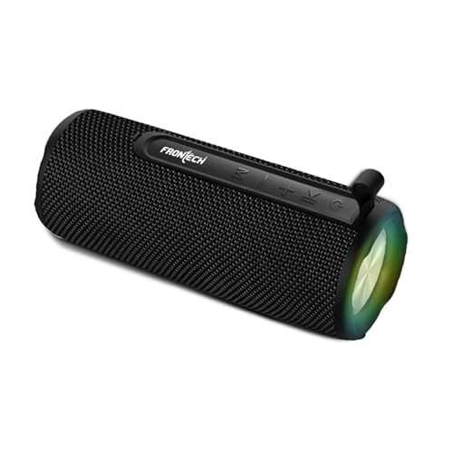 FRONTECH Multimedia Bluetooth Speaker, 18W Stereo Sound, Dual 52mm Drivers, RGB Lights, TWS Support, FM, USB, TF & AUX, IPX3 Water & Dust Resistant, Type-C, 1800mAh, 1 Year Warranty (SW-0249)