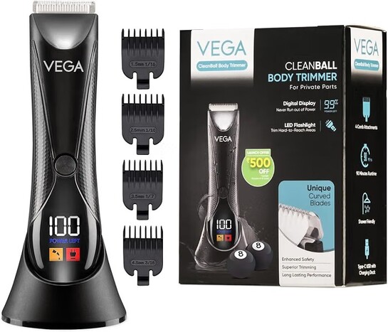 VEGA Cleanball Full Body Trimmer for Men|Private Parts, Pubic Hair, Balls, Manscaping, Body Multi-Purpose