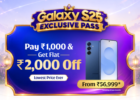 Samsung Galaxy S25 Exclusive Pass Flat ₹2,000 off