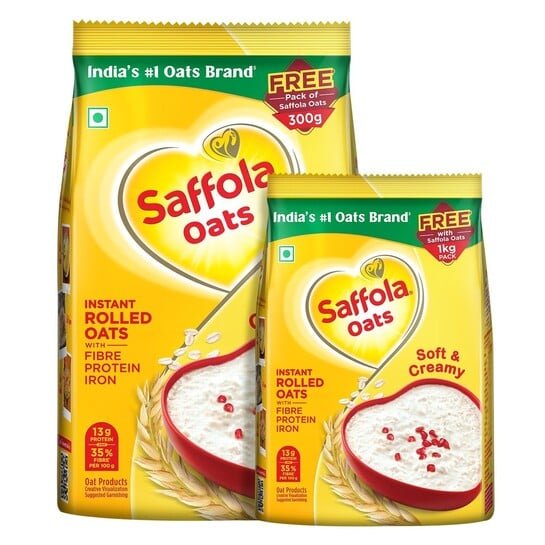 Saffola Oats 1 kg With 300 g Free