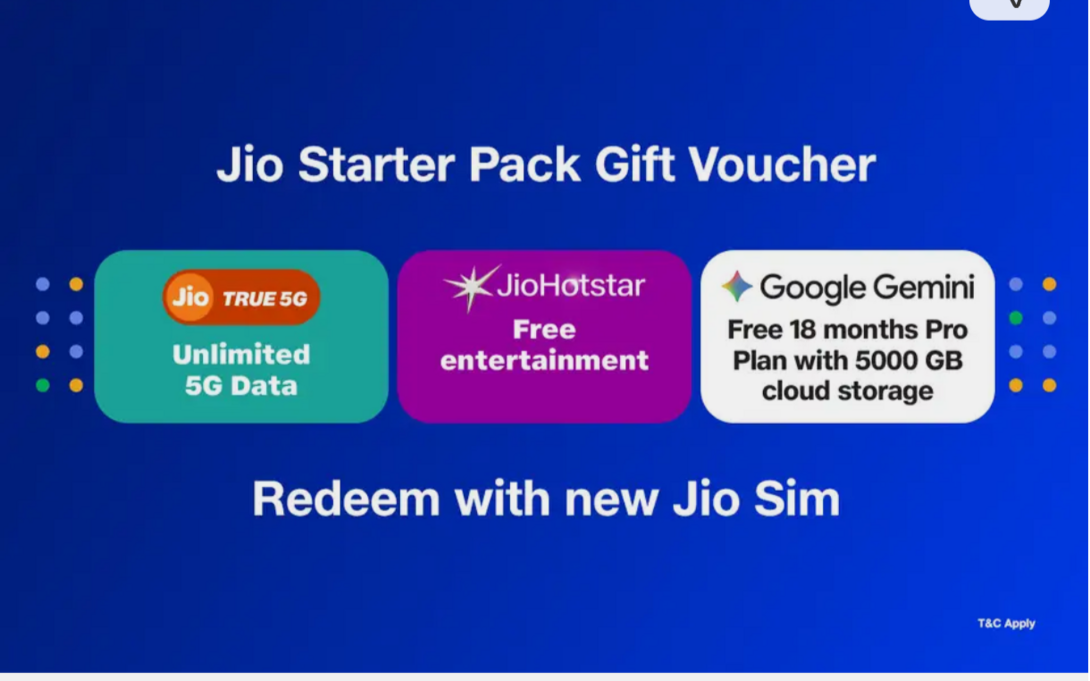 Jio New SIM Gift Card Digital Gift Card @10% off + 10% Supercoins back