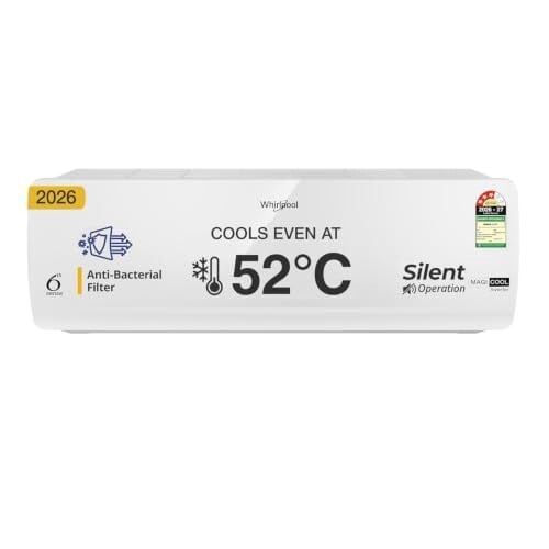 Whirlpool 1.0 Ton 3 Star, New star rated, Magicool Inverter Split AC (MAGICOOL 10T 3S INV CNV S6K1PP0, Copper, Convertible 4-in-1 Cooling Mode, HD Filter White)