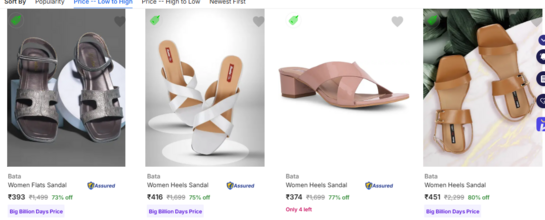 Bata Women's White Cross-Strap Slip-On Heeled Sandals / Mules - Upto 75% Off 