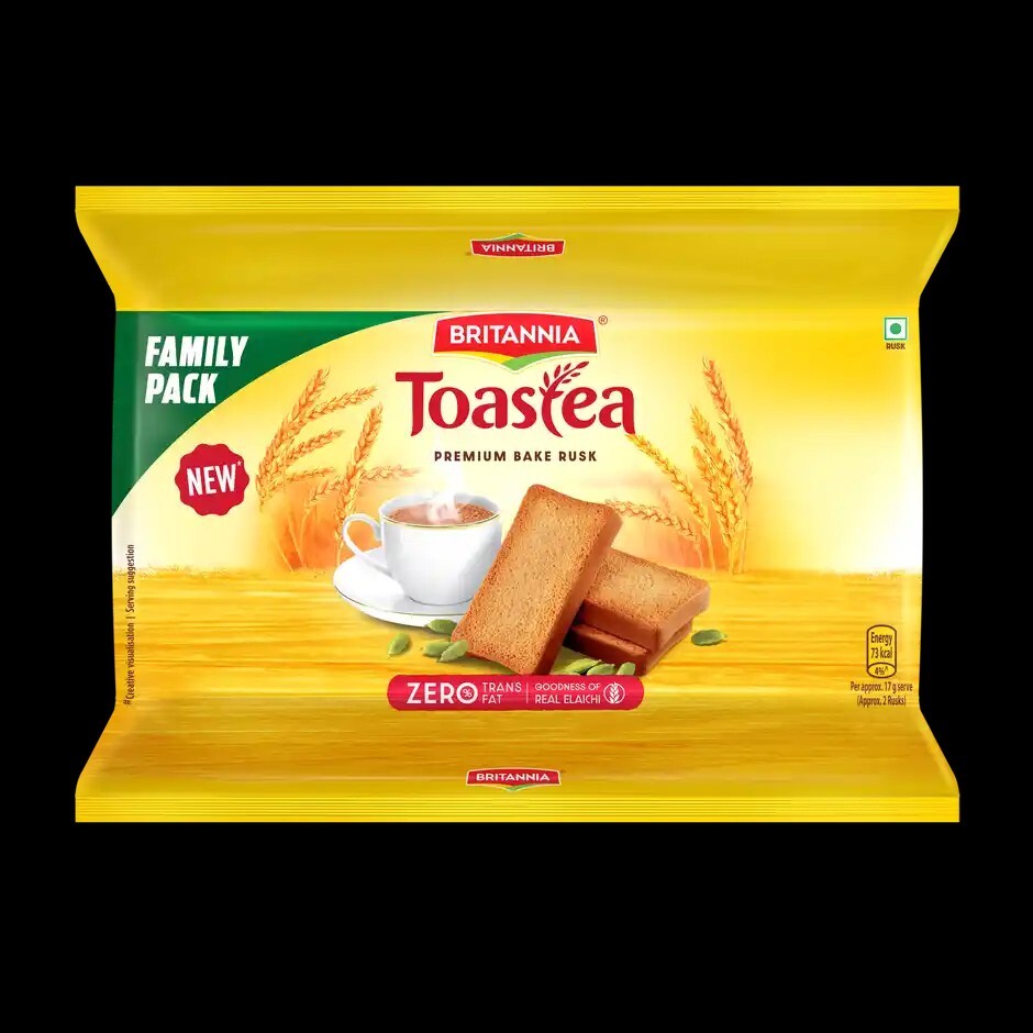 Britannia Toastea Premium Bake Rusk With Real Elaichi 1 pack (700 g)