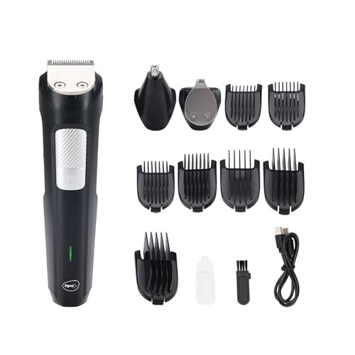 Pigeon 3 In 1 Multi-purpose Grooming Kit for Men | Trimmer, Shaver, Nose & Ear Trimmer | Stainless Steel Blade | USB Type C Charging | 120 Min Runtime | 2 HR Charge Time | 2 Years Warranty