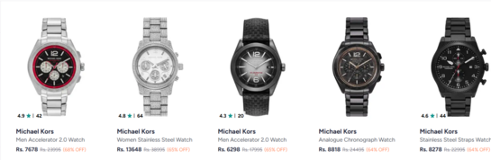 MICHAEL KORS WATCHES UPTO 70% OFF