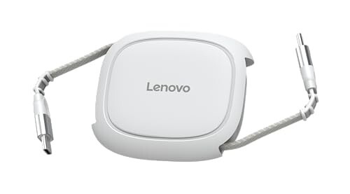 Lenovo 240W USB-C Retractable Cable, 4ft, 5W–240W Adaptive Charging, GaN Charger Compatible