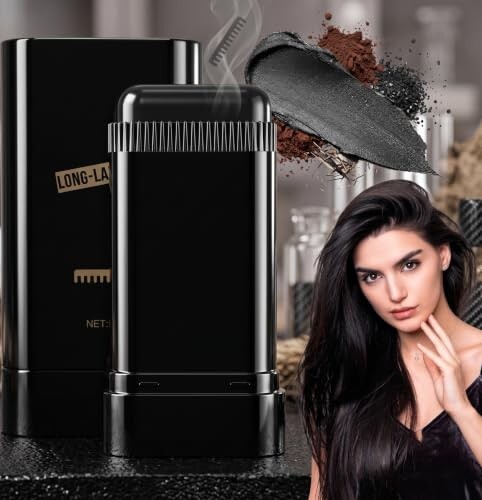 New Hair Color Comb Stick, Waterproof and Sweat-Proof Instant Hair Dye Stick Grey Hair Coverage for Men & Women, Easy Application (BLACK