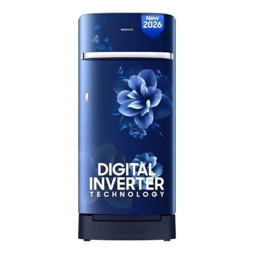 Samsung 189 L 5-Star Single Door Refrigerator – Camellia Blue (2026)