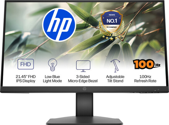 HP Series 3 Pro 54.48 cm (22 inch) Full HD LED Backlit IPS Panel with Eye Ease, 3-Sided Micro-Edge
